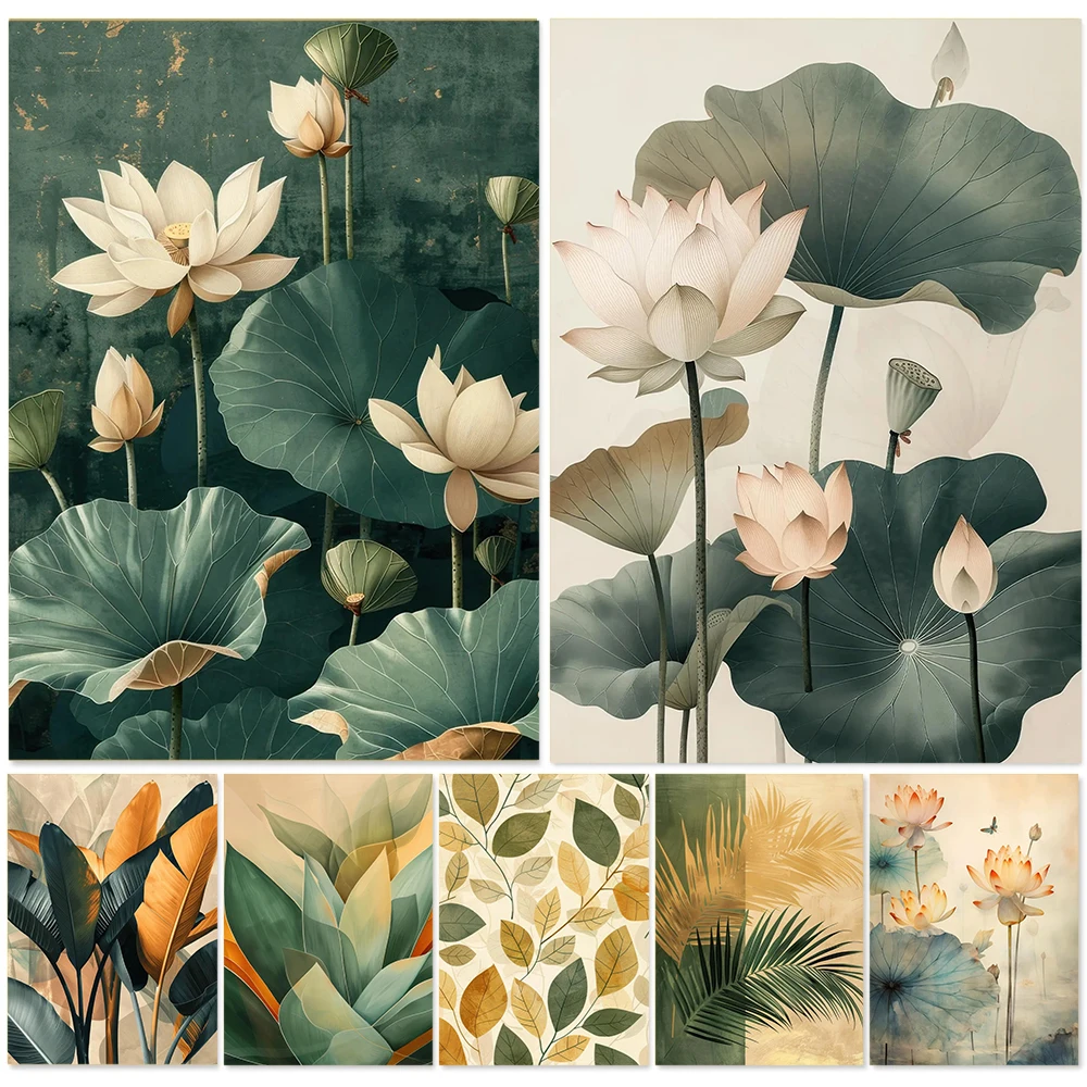 Home Bar Lounge - Modern Abstract Flower And Plant Art