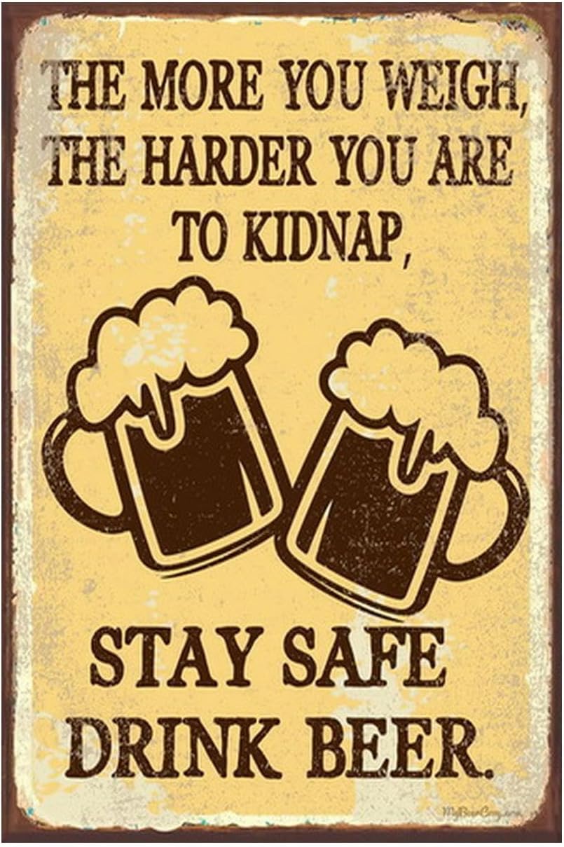 Home Bar Lounge - Beer-Sign Metal-Sign Wall-Art Décor-Poster, Stay Safe