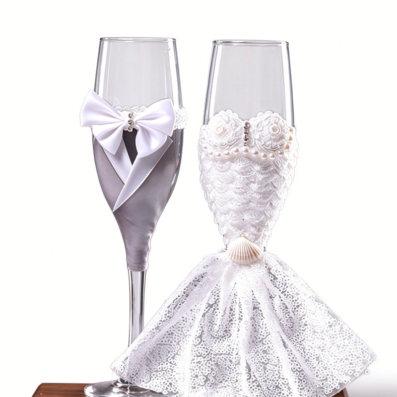 Wedding Champagne Flutes Set B - Home Bar Set recension och pris