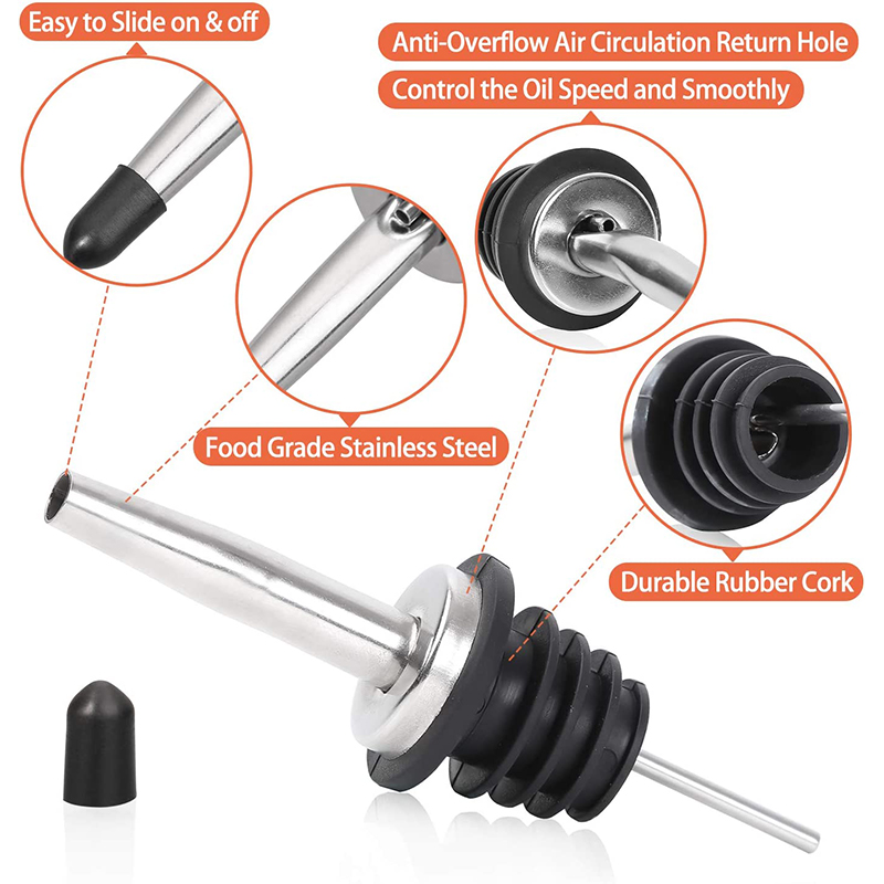 4 Pieces Stainless Steel Class - Speed Pourer Cap recension och pris