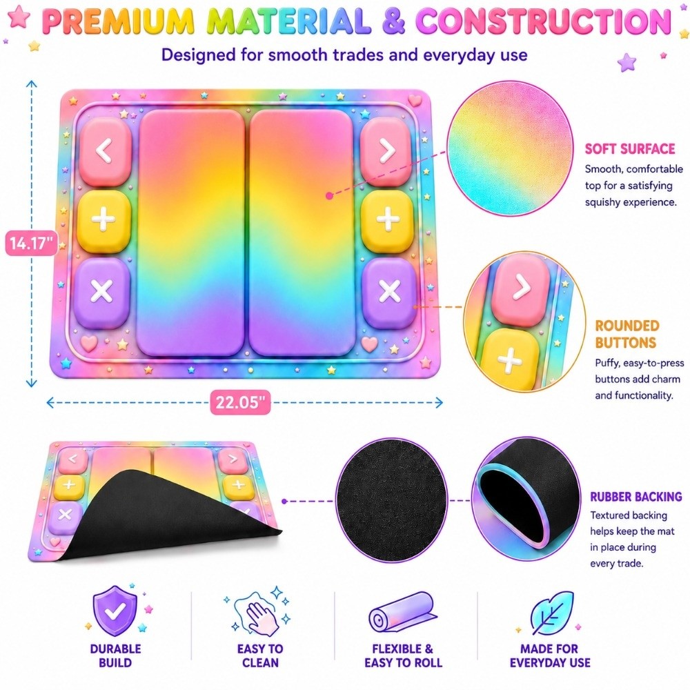 Rounded Buttons Fidget Trading - Bar Mat Rubber recension och pris